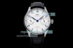 Replica IWC Schaffhausen Portuguese 7 Days Power Reserve watch Stainless Steel Case White Face